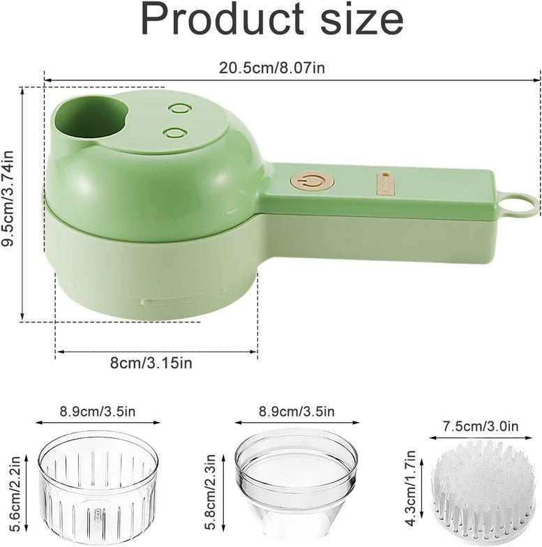 Portable 4-in-1 Food Cutter