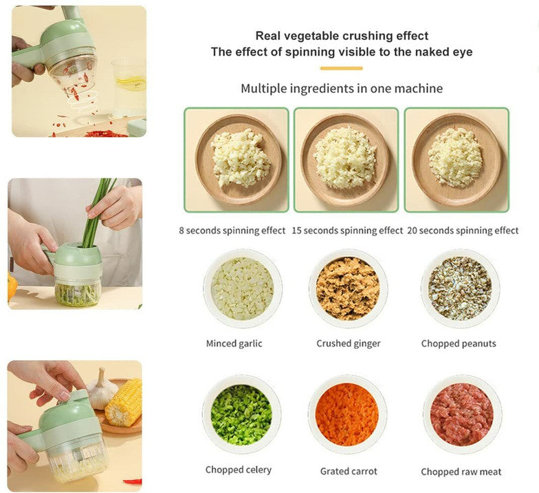 Portable 4-in-1 Food Cutter