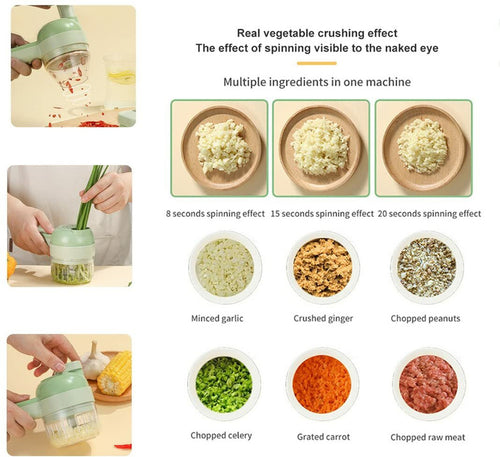 Portable 4-in-1 Food Cutter